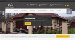 Desktop Screenshot of gardahaz.hu